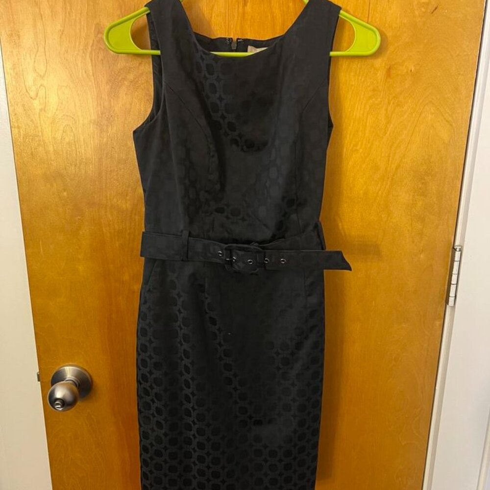 Banana Republic belted black/grey dress